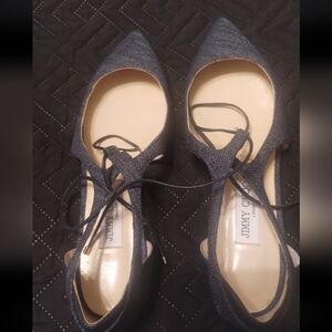 Jimmy Choo Navy Blue Flats